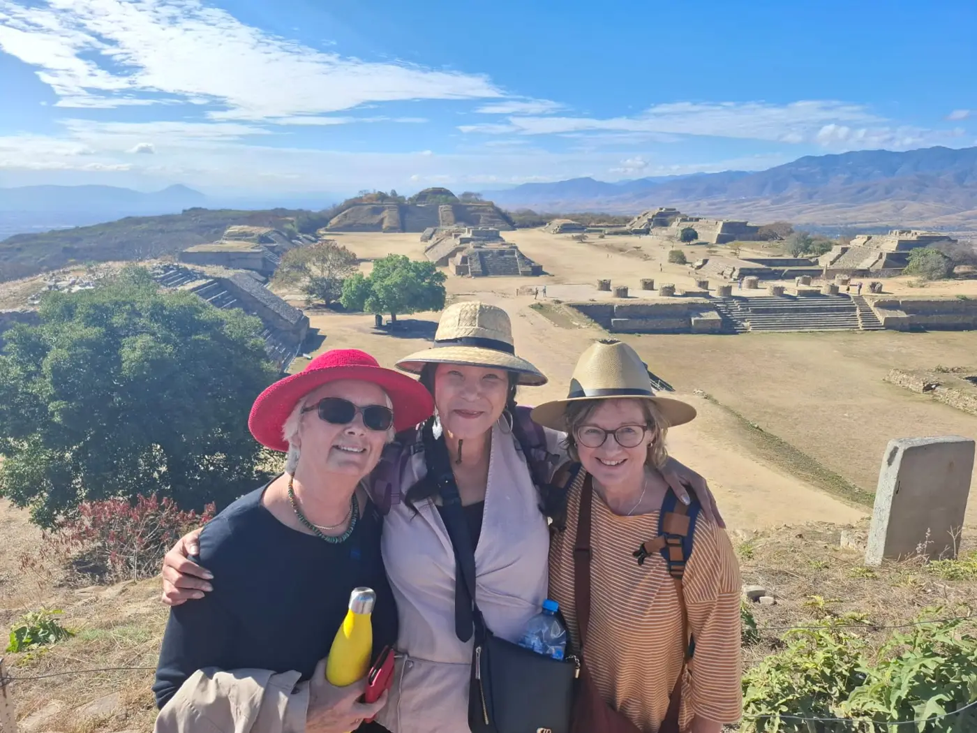 Travellers at the Monte Albán archaeological site